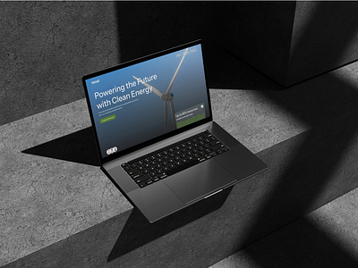 Framer - Sustainable Energy Dark Creative Landing Page aesthetich creative dark design eco ecofriendly electric energy framer green minimalist nature solar panel sustainable turbin ui uiux website