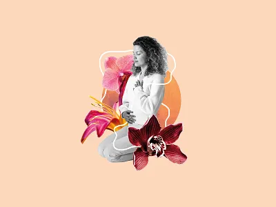 The Wild Garden branding branding design collage collageart design flowers holistic illustration pastel colors portfolio yoga