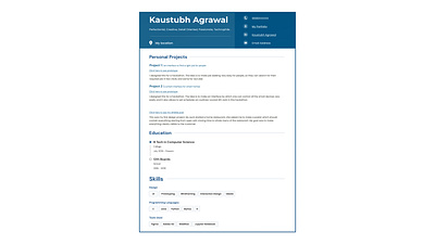 Resume Template template