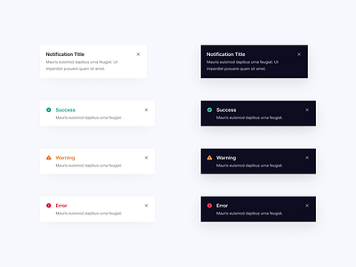 Toast Notifications - Variants app design designsystem ui ux web