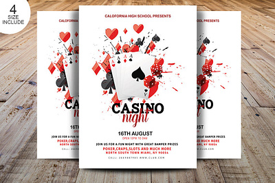 Casino Night Poker Flyer poker invitation