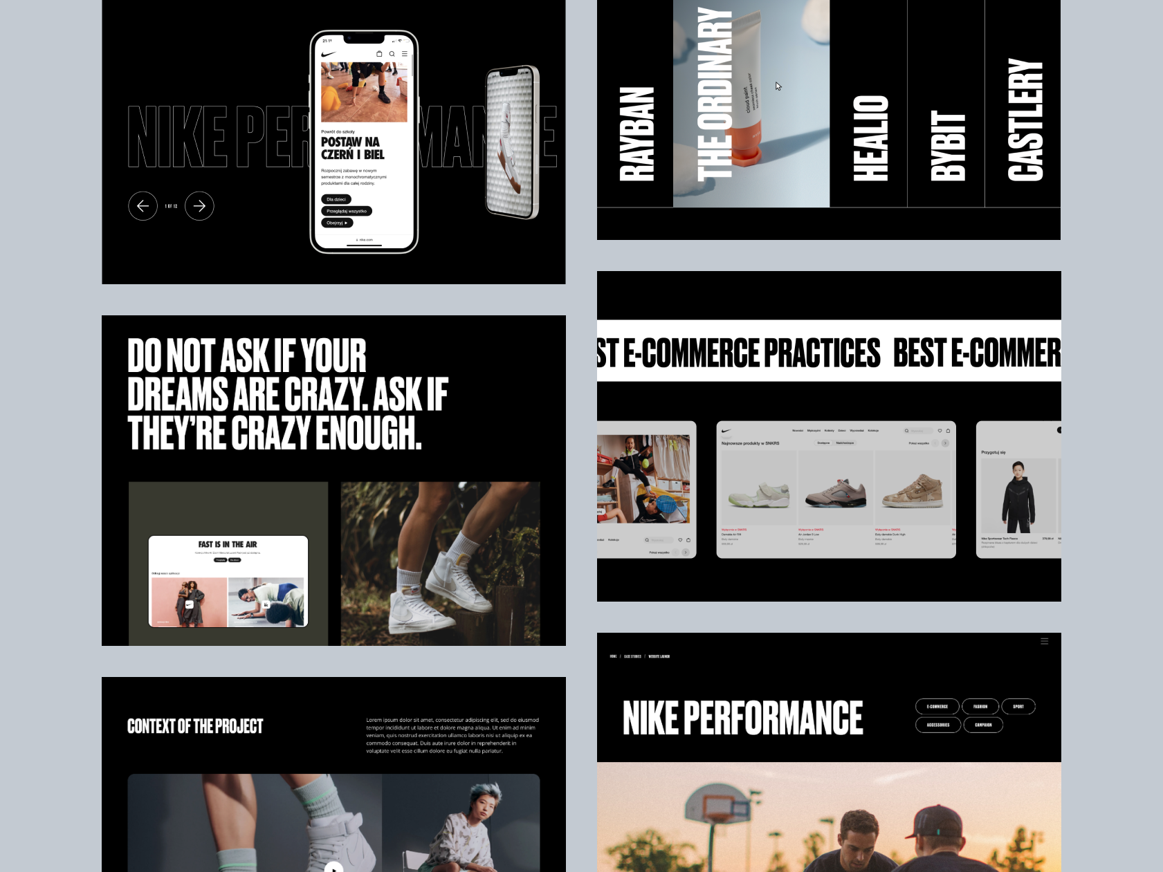 Template for a Case Study page case study dark ui design design agency e commerce modern portfolio sport trending typography ui ui ux web design