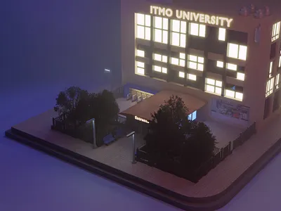 ITMO University 3d blender graphic design illustration