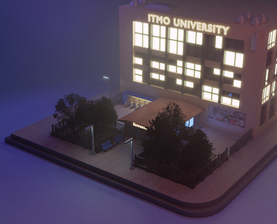 ITMO University 3d blender graphic design illustration