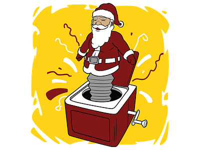 Surprises christmas design gift graphic design icon illustration santa clause vector x mas day