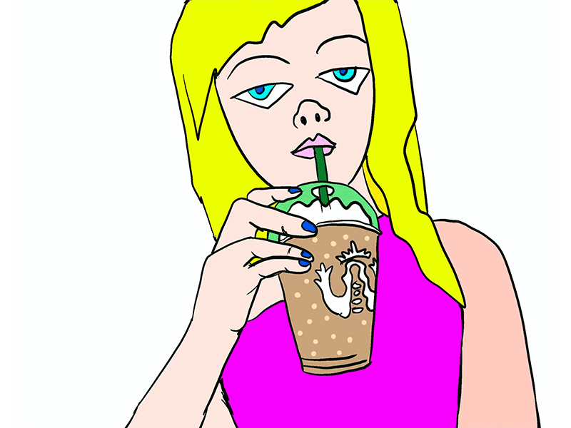 Sippin' Starbucks 2d animation 2danimation animated gif character animation character design motion design motion graphics motiongraphics