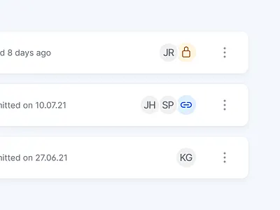 List View – Team Collaboration access collaboration files link list platform private rights share team ui user ux view