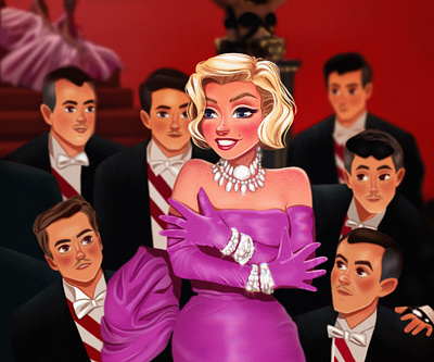 Marilyn Monroe charater design game art girl graphic design illustration marilyn monroe