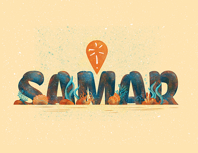 Samar Under design illustration typography vector