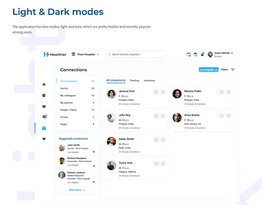 [Healthcare - Social platform web app] for health practitioners app design figma healthcare minimal prototype ui uiux uiux design ux web application web application design