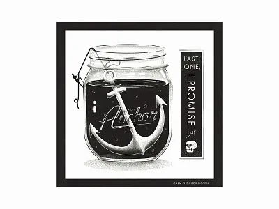 Heavy Anchor Drink affinity designer alcohol anchor bar drink illustration