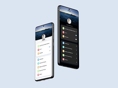 Setting page ( white and dark mode) dailyui dark mode design setting ui ux white