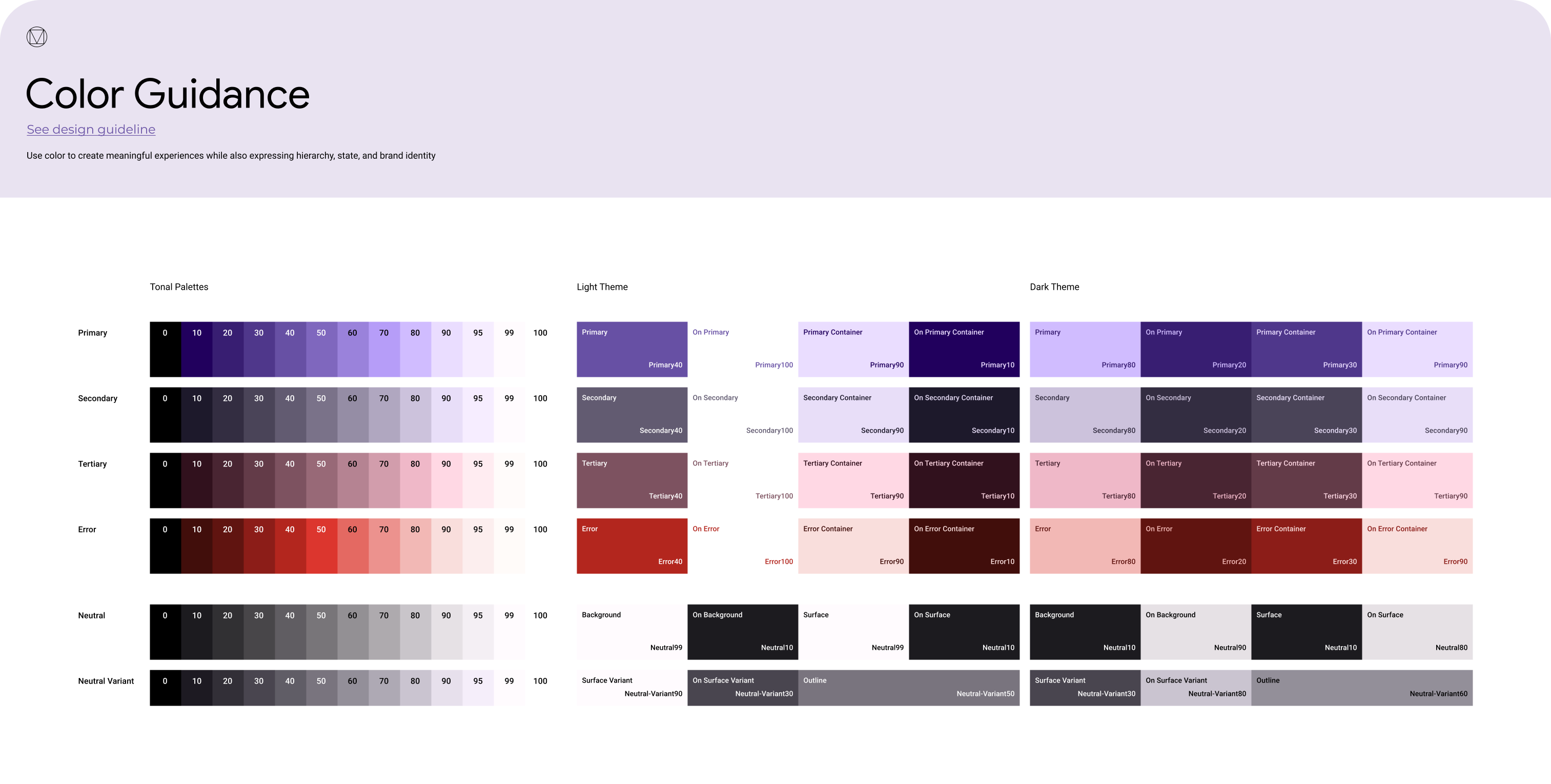 Wayfinder Finance Color Pallet