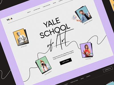 Yale School of Art art concept design figma landing page redesign school ui ux web design yale