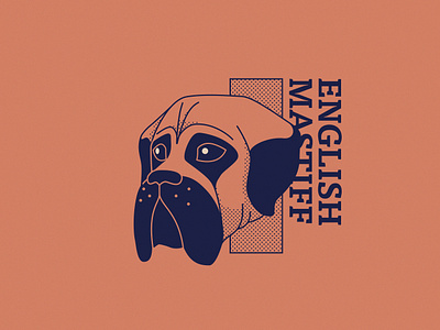 English Mastiff - 259/365 animal cartoon cute dog dogs halftone mastiff pets puppy