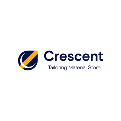 Crescent Tailoring Material Store Logo branding creative logo design logo design logo design concept logo designer ominus