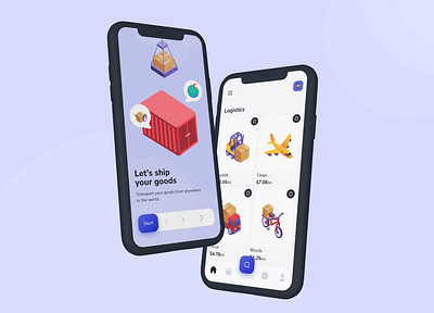 A Logistics concept app design app cargo logistics minimal mobile app mobile design shipment transport