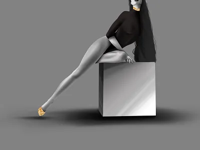 Black and White art creativity design designers graphic design graphic design illustration illustrator models procreate women women designers women illustrators