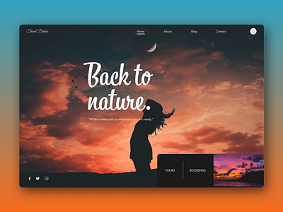 Back2Nature - Amazing road trip planner site branding design graphic design ui web website