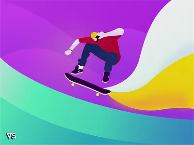 Skating figma flatillustration illustration skateboard skating