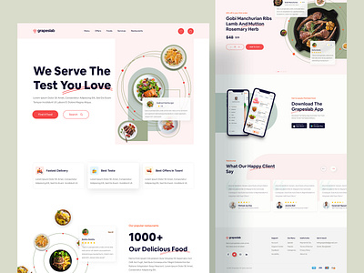 Restaurant Landing Page 🍕🍕 delivery app design dribbble best shot food app food delivery landing page food delivery service food website grapeslab landing page online food online food delivery website online restaurant website restaurant restaurant landing page restaurant website top designer uiux web web design website