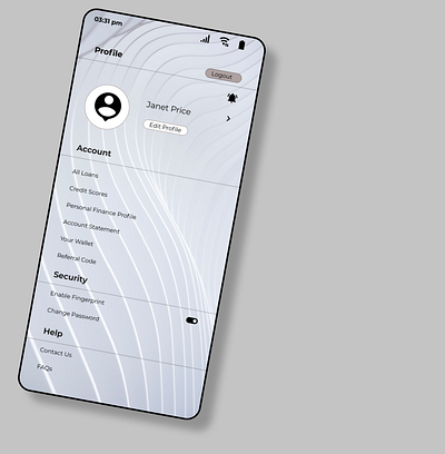 PROFILE PAGE design ui ux