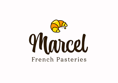 Marcel French Pasteries bakery bakery logo branding croissant design flat icon icons logo logodesign pastry