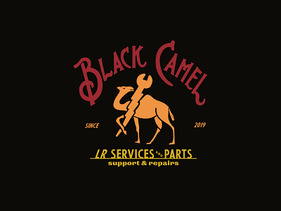 Black camel Tee. apparel design illustration lettering t shirt vector