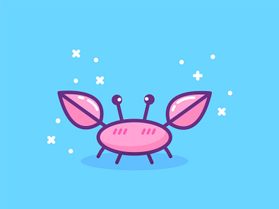 Kawaii Crab adobe illustrator cartoon cartoon character cartoon illustration character design crab cute illustration cuteart graphic tablet illustration kawaii art sea sea life summer vector graphics wacom