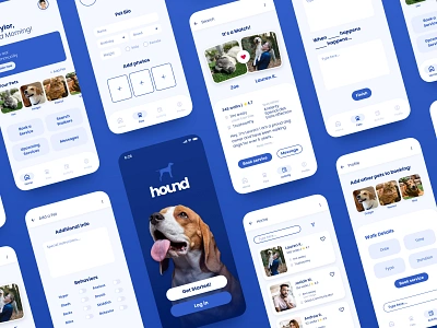 Case Study: Dog Walking App app branding design dog logo product design ui ui design uiux ux web