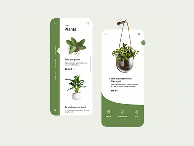 Plants UI Design branding design dribbble graphic design illustration ui ux
