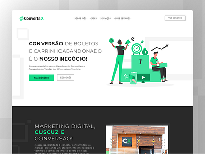 Call center business - Landing page UI branding design flat graphic design interface landing page landingpage minimal web design web site webdesign website