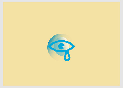 Sadly bold designer eye illustration