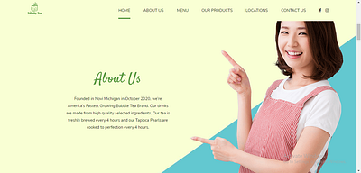 "That Boba Tho" About us graphic design web design website design