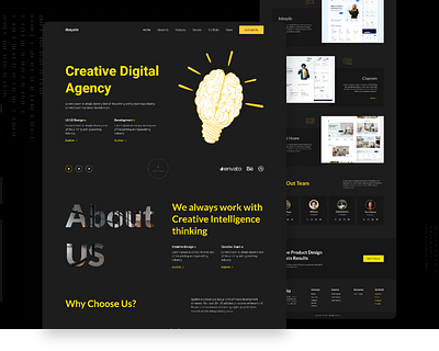 Angala : Digital Agency Landing Page 2021 trend agency branding business clean concept corporate creative design digital landing page marketing minimal simple startap studio ui ux visual design web design