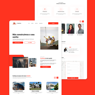 Construction Company - Landing Page branding design front frontend illustration landingpage logo ui uidesign ux
