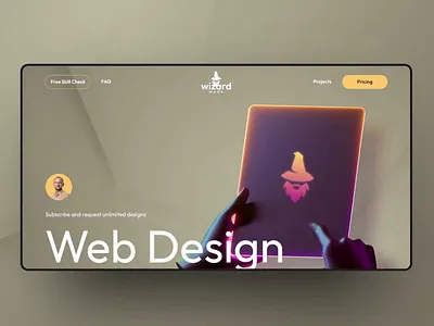 Web Design Subscription Services animation figma igorvensko landing page motion subscription ui ux webdesign website wizardmode