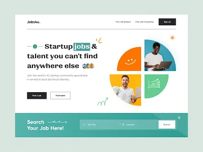 Job Finding Platform - Landing Page job jobfinding jobfindinglandingpage jobfindinguiux jobfindingwebsite jobherosection joblanding joblandingpage jobrecruters jobrecruture jobseekers jobuidesign jobweb jobwebdesign jobwebsite ui ux