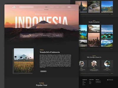 intour - Travel Web Design design destination indonesia landing page tour tourism tourist travel travel agency travel web ui ui design uidesign uiux ux uxdesign web webdesign website website design