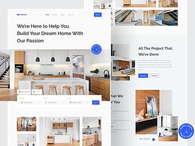 Bangoen - Interior Design Landing Page architectur card clean design design design consultant interior interior design landing page ui ui design uiux