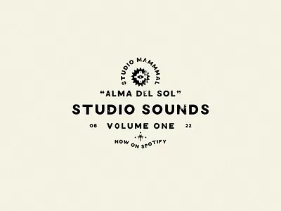 Studio Mammmal Playlist Launch badge branding graphic design logo logo design playlist rustic southwestern typography