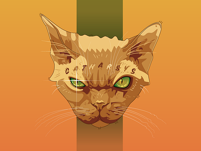 Catharsys adobe illustrator alpha cat catharsis character eldest evil face fight flat greeneyes head kat leader nasty portrait rude street warrior