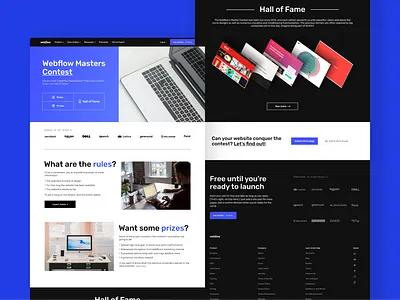 UI Exercise - Masters Contest [Webflow] concept contest design figma landingpage ui uidesign userinterface userinterfacedesign webflow