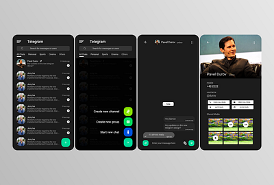 Telegram Redesign android app branding chat connect connection design instagram internet ios logo messanger mobile telegram ui viber web whatsapp