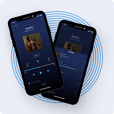 Evening Blues: A Music Player Design app design figma ui uidesign ux