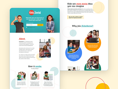 Kids Social Platform children websites cleanuidesign kids website ui landingpage minimal landing page socialuidesign ui uiuxdesign website design