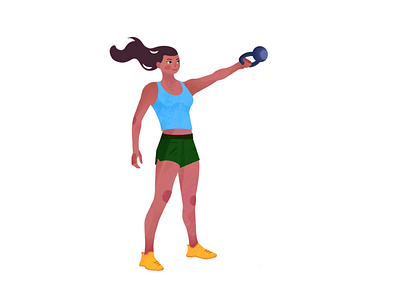 Fitness cadet 0.4 animation art characteranimation clean digitalillustration flatcolours illustration ipadpro minimal procreate sketch