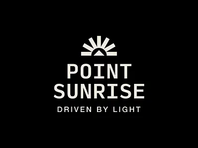 Point Sunrise Logo Design apparel brand branding clothing fashion fitness icon identity lifestyle light logo mark outdoor peak sport sun sunrise sunset type typography