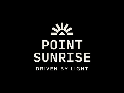 Point Sunrise Logo Design apparel brand branding clothing fashion fitness icon identity lifestyle light logo mark outdoor peak sport sun sunrise sunset type typography