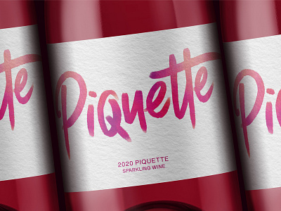 Catoctin Breeze Vineyard 'Piquette' design graphic design hand lettering illustration label packaging packaging design piquette typography vineyard watercolor wine wine label wine label design winery